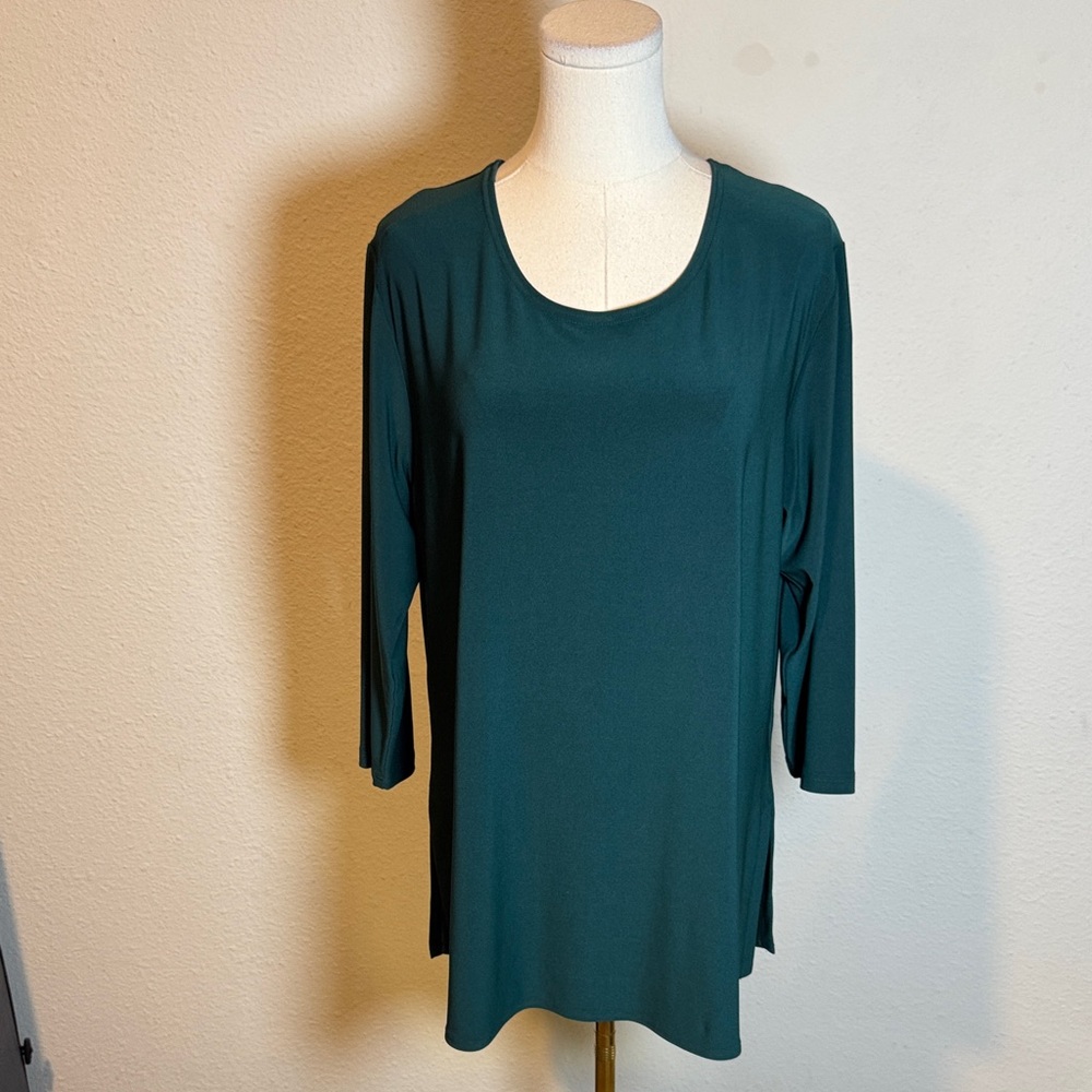 NWOT Sympli Go To Tee Relaxed Evergreen size 16 - Picture 2 of 14